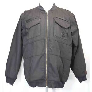 Vintage OAKLEY Worldwide Science and Art Black Jacket Mens Size Lg  Missing Hood